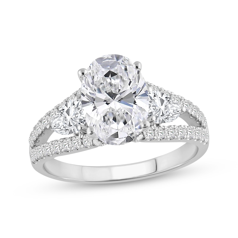 Main Image 1 of Now + Forever Oval-Cut Lab-Grown Diamond Engagement Ring 3 ct tw 14K White Gold