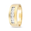 Thumbnail Image 2 of Men's Five-Stone Diamond Wedding Band 1/2 ct tw 10K Yellow Gold