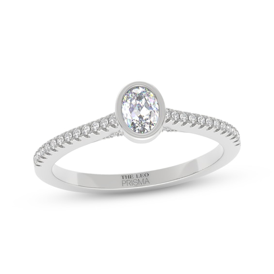 THE LEO Prisma Diamond Oval-Cut Engagement Ring 3/8 ct tw 14K White Gold