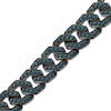 Thumbnail Image 2 of Men's Blue Diamond Curb Chain Necklace 9 ct tw Sterling Silver 22"