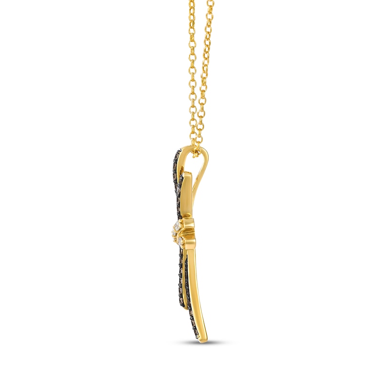 Main Image 2 of Le Vian Kiss Collection Diamond "X" Drop Necklace 1/2 ct tw 14K Honey Gold 19"