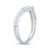 Thumbnail Image 2 of Now + Forever Lab-Grown Diamonds Two-Row Chevron Anniversary Ring 1/3 ct tw 14K White Gold