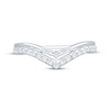 Thumbnail Image 3 of Now + Forever Lab-Grown Diamonds Two-Row Chevron Anniversary Ring 1/3 ct tw 14K White Gold