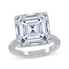 Thumbnail Image 1 of Now + Forever Lab-Grown Diamonds Square-Emerald-Cut Hidden Halo Engagement Ring 10-1/2 ct tw 14K White Gold