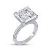 Thumbnail Image 2 of Now + Forever Lab-Grown Diamonds Square-Emerald-Cut Hidden Halo Engagement Ring 10-1/2 ct tw 14K White Gold