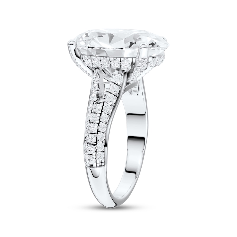 Main Image 2 of Now + Forever Lab-Grown Diamonds Oval-Cut Hidden Halo Engagement Ring 6-3/4 ct tw 14K White Gold