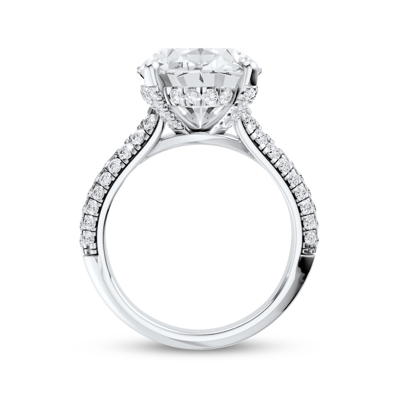 Main Image 3 of Now + Forever Lab-Grown Diamonds Oval-Cut Hidden Halo Engagement Ring 6-3/4 ct tw 14K White Gold