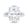 Thumbnail Image 4 of Now + Forever Lab-Grown Diamonds Oval-Cut Hidden Halo Engagement Ring 6-3/4 ct tw 14K White Gold