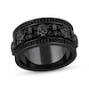 Thumbnail Image 1 of Ink & Ice Black Diamond Skull Ring 1/5 ct tw Black Rhodium-Plated Sterling Silver