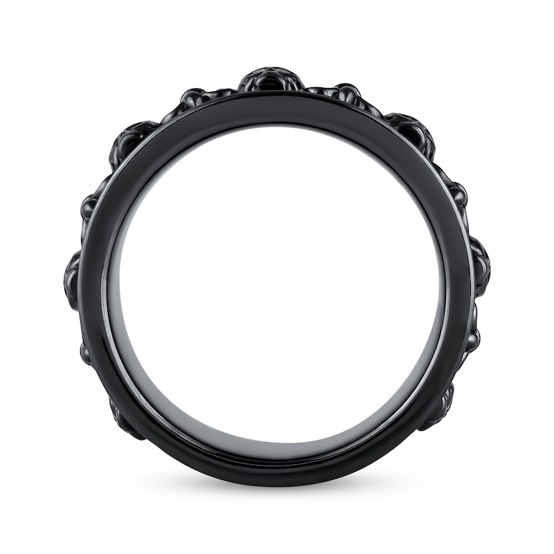 Main Image 3 of Ink & Ice Black Diamond Skull Ring 1/5 ct tw Black Rhodium-Plated Sterling Silver