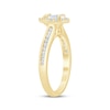 Thumbnail Image 2 of Now + Forever Lab-Grown Diamonds Marquise-Cut Halo Engagement Ring 1/2 ct tw 14K Yellow Gold