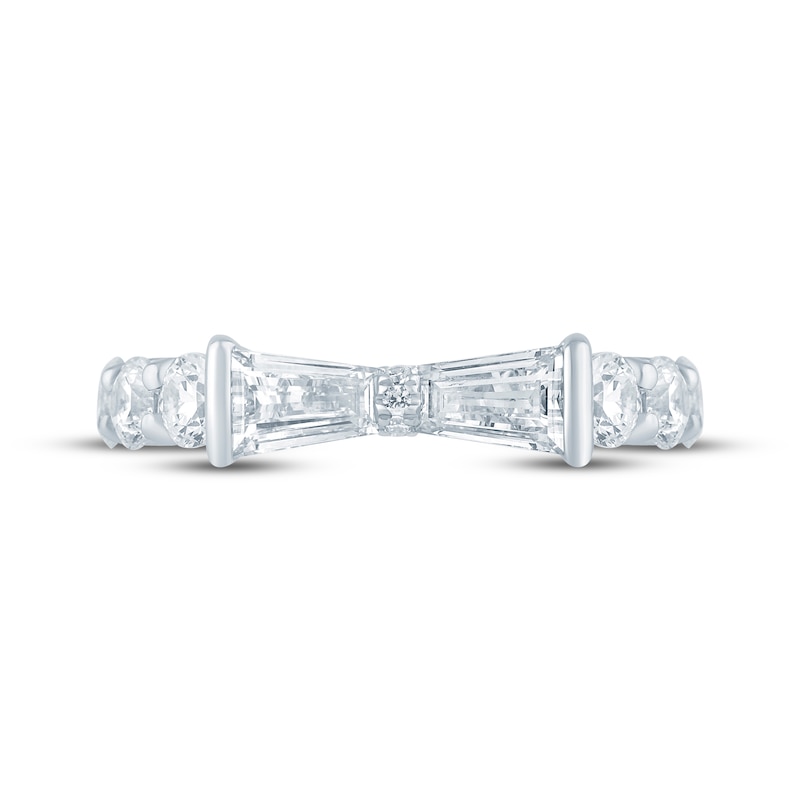 Main Image 3 of KAY Bow Collection Baguette & Round-Cut Lab-Grown Diamond Anniversary Ring 2 ct tw 14K White Gold