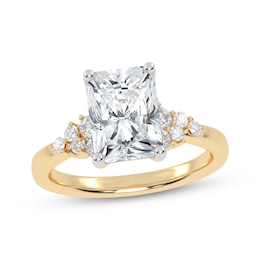 Now + Forever Lab-Grown Diamonds Radiant-Cut Engagement Ring 2-1/4 ct tw 14K Yellow Gold