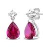 Thumbnail Image 4 of Pear-Shaped Lab-Created Ruby & White Lab-Created Sapphire Gift Set Sterling Silver