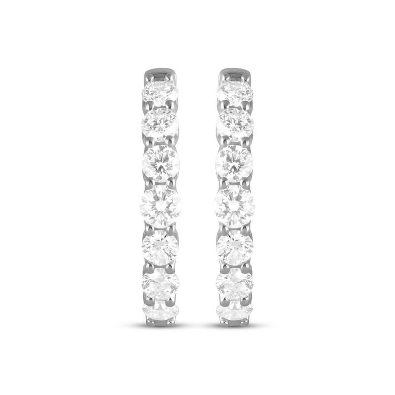 Main Image 2 of KAY Lab-Grown Diamonds Inside-Out Hoop Earrings 5 ct tw 10K White Gold
