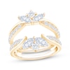 Thumbnail Image 1 of Now + Forever Lab-Grown Diamonds Marquise & Round-Cut Enhancer Ring 1-1/2 ct tw 14K Yellow Gold