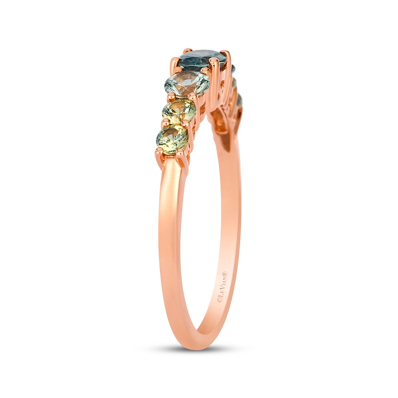 Main Image 2 of Le Vian Montana Sapphire Ombré Ring 14K Strawberry Gold