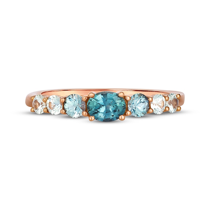 Main Image 4 of Le Vian Montana Sapphire Ombré Ring 14K Strawberry Gold