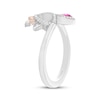 Thumbnail Image 2 of Disney Treasures The Aristocats Pear-Shaped Pink Sapphire & Diamond Ring 1/10 ct tw Sterling Silver & 10K Rose Gold