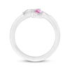 Thumbnail Image 3 of Disney Treasures The Aristocats Pear-Shaped Pink Sapphire & Diamond Ring 1/10 ct tw Sterling Silver & 10K Rose Gold
