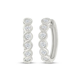 KAY Lab-Grown Diamonds Twist Hoop Earrings 1/2 ct tw 10K White Gold