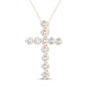 Thumbnail Image 3 of Kay Signature Collection Lab-Grown Diamond Cross Necklace 2 ct tw 10K Yellow Gold 18"
