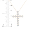 Thumbnail Image 6 of Kay Signature Collection Lab-Grown Diamond Cross Necklace 2 ct tw 10K Yellow Gold 18"