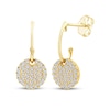 Thumbnail Image 1 of KAY Lab-Grown Diamonds Circle Drop J-Hoop Earrings 1/3 ct tw 10K Yellow Gold