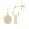 Thumbnail Image 3 of KAY Lab-Grown Diamonds Circle Drop J-Hoop Earrings 1/3 ct tw 10K Yellow Gold