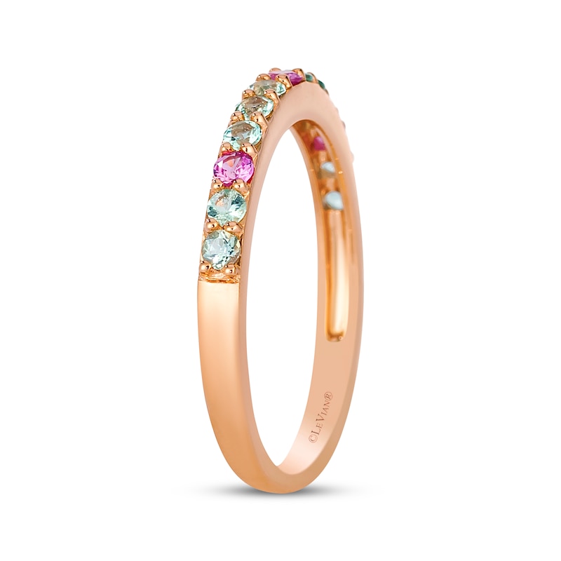 Main Image 2 of Le Vian Pink Sapphire & Green Beryl Ring 14K Strawberry Gold