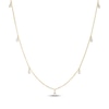Thumbnail Image 1 of STUDIO BY KAY Cultured Pearl Dangle Station Necklace 24K Yellow Gold Vermeil Sterling Silver 40"