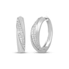 Thumbnail Image 1 of KAY Lab-Grown Diamonds Diagonal Two-Row Hoop Earrings 1/2 ct tw 10K White Gold