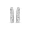 Thumbnail Image 2 of KAY Lab-Grown Diamonds Diagonal Two-Row Hoop Earrings 1/2 ct tw 10K White Gold