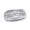 Thumbnail Image 1 of THE LEO Diamond Crisscross Anniversary Ring 3/4 ct tw 14K White Gold