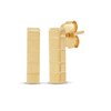 Thumbnail Image 1 of Scored Vertical Bar Stud Earrings 14K Yellow Gold