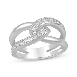 Diamond Knot Ring 1/4 ct tw 10K White Gold