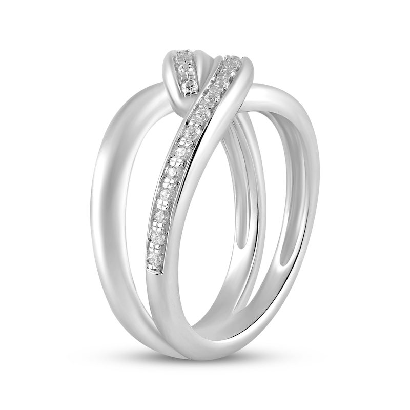 Main Image 2 of Diamond Knot Ring 1/4 ct tw 10K White Gold