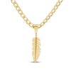 Thumbnail Image 1 of Men's Feather Necklace 10K Yellow Gold 22"