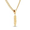 Thumbnail Image 2 of Men's Feather Necklace 10K Yellow Gold 22"