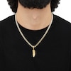 Thumbnail Image 5 of Men's Feather Necklace 10K Yellow Gold 22"