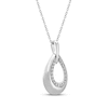 Thumbnail Image 2 of Diamond Teardrop Necklace 1/4 ct tw Sterling Silver 18"