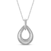 Thumbnail Image 3 of Diamond Teardrop Necklace 1/4 ct tw Sterling Silver 18"