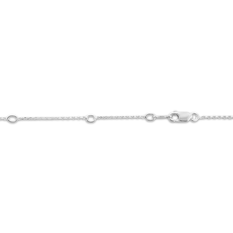 Main Image 4 of Diamond Teardrop Necklace 1/4 ct tw Sterling Silver 18"