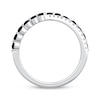 Thumbnail Image 2 of Now + Forever Black & White Diamond Chevron Crossover Anniversary Ring 5/8 ct tw 14K White Gold