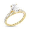 Thumbnail Image 2 of Now + Forever Lab-Grown Diamonds Oval-Cut Split Shank Engagement Ring 1-1/3 ct tw 14K Yellow Gold
