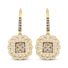 Thumbnail Image 2 of Le Vian Vault Multi-Diamond Scalloped Halo Dangle Earrings 1-3/4 ct tw 14K Honey Gold