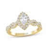 Thumbnail Image 1 of THE LEO Legacy Lab-Grown Diamond Marquise-Cut Halo Engagement Ring 1 ct tw 14K Yellow Gold