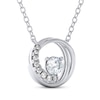 Thumbnail Image 2 of THE LEO Diamond Circle Necklace 1/4 ct tw 14K White Gold 19"