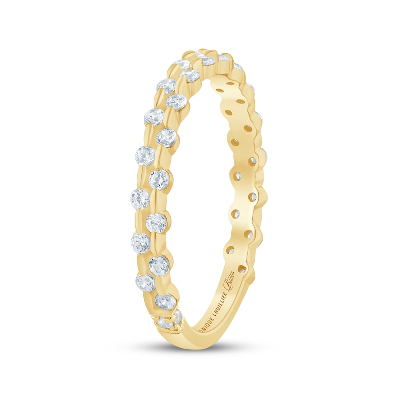 Main Image 2 of Monique Lhuillier Bliss Lab-Grown Diamond Two-Row Wedding Band 3/8 ct tw 18K Yellow Gold