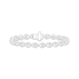 KAY Lab-Grown Diamonds Teardrop Link Bracelet 1/4 ct tw Sterling Silver 7"